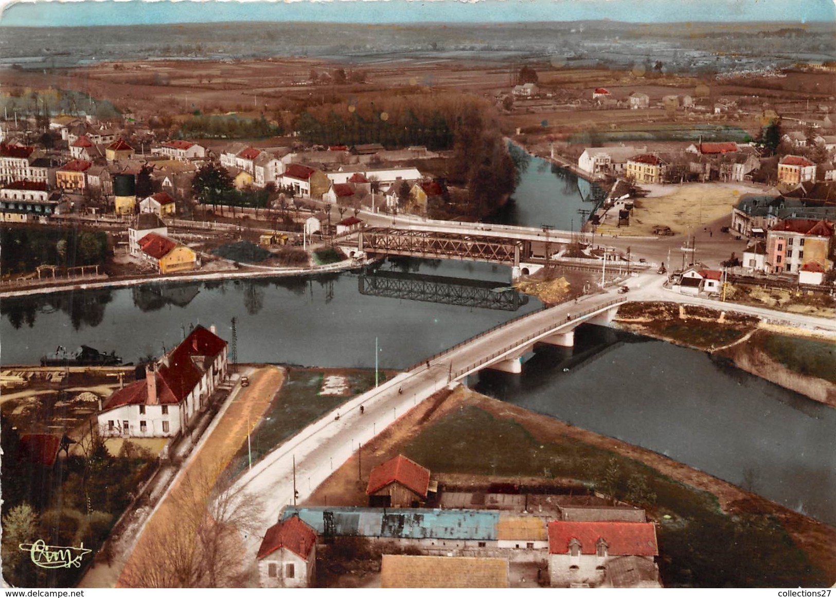 71-LOUHANS-VUE AERIENNE - LA SEILLE, LE SOLNAN ET LES PONTS - Louhans