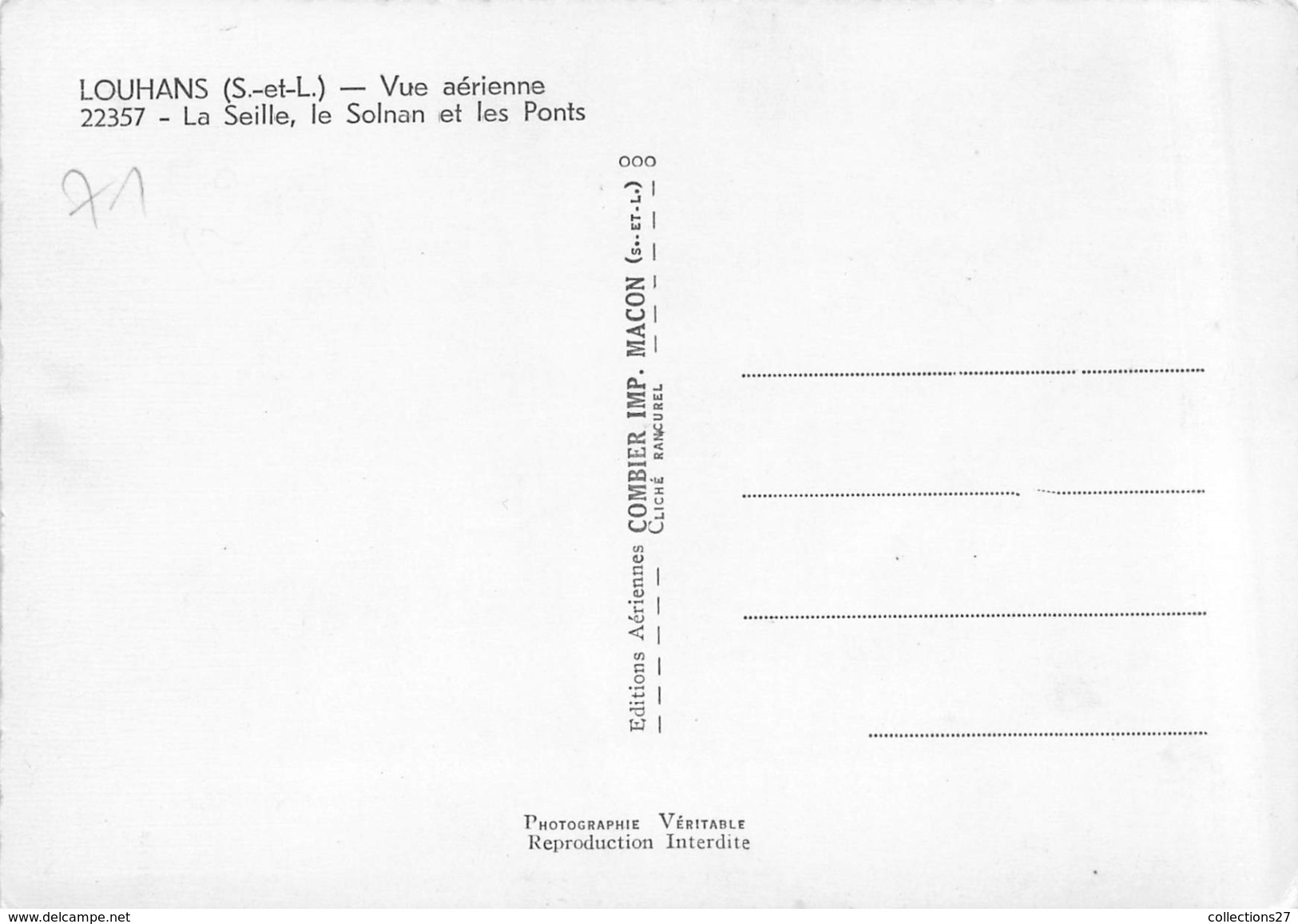 71-LOUHANS-VUE AERIENNE - LA SEILLE, LE SOLNAN ET LES PONTS - Louhans