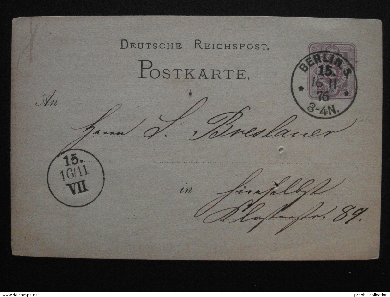 Allemagne - POSTKART Carte Postale Entier Postal Vers 1870-1875 / OBLITERATION à VOIR / Deutsche Reich - Storia Postale