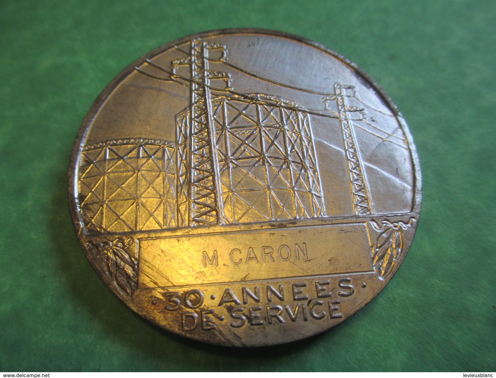 Médaille D'Ancienneté/ Entreprise/ Electricité De France Et Gaz De France/30 Années De Service/CARON/Type1961     MED102 - Professionals / Firms