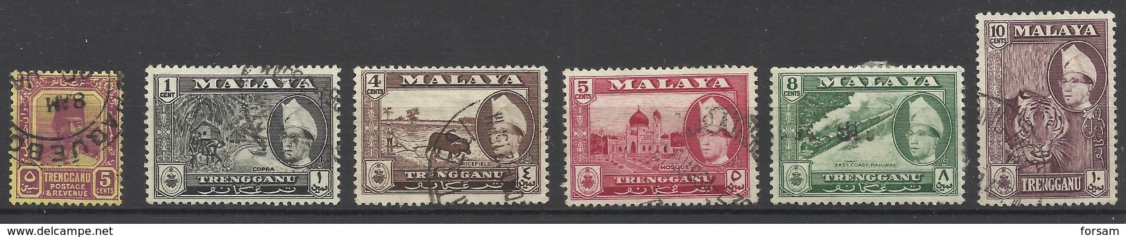 MALAYSIA (TRENGGANU)..1910,1957..MIX. LOT..used...MiCV - 10.00 Euro. - Trengganu