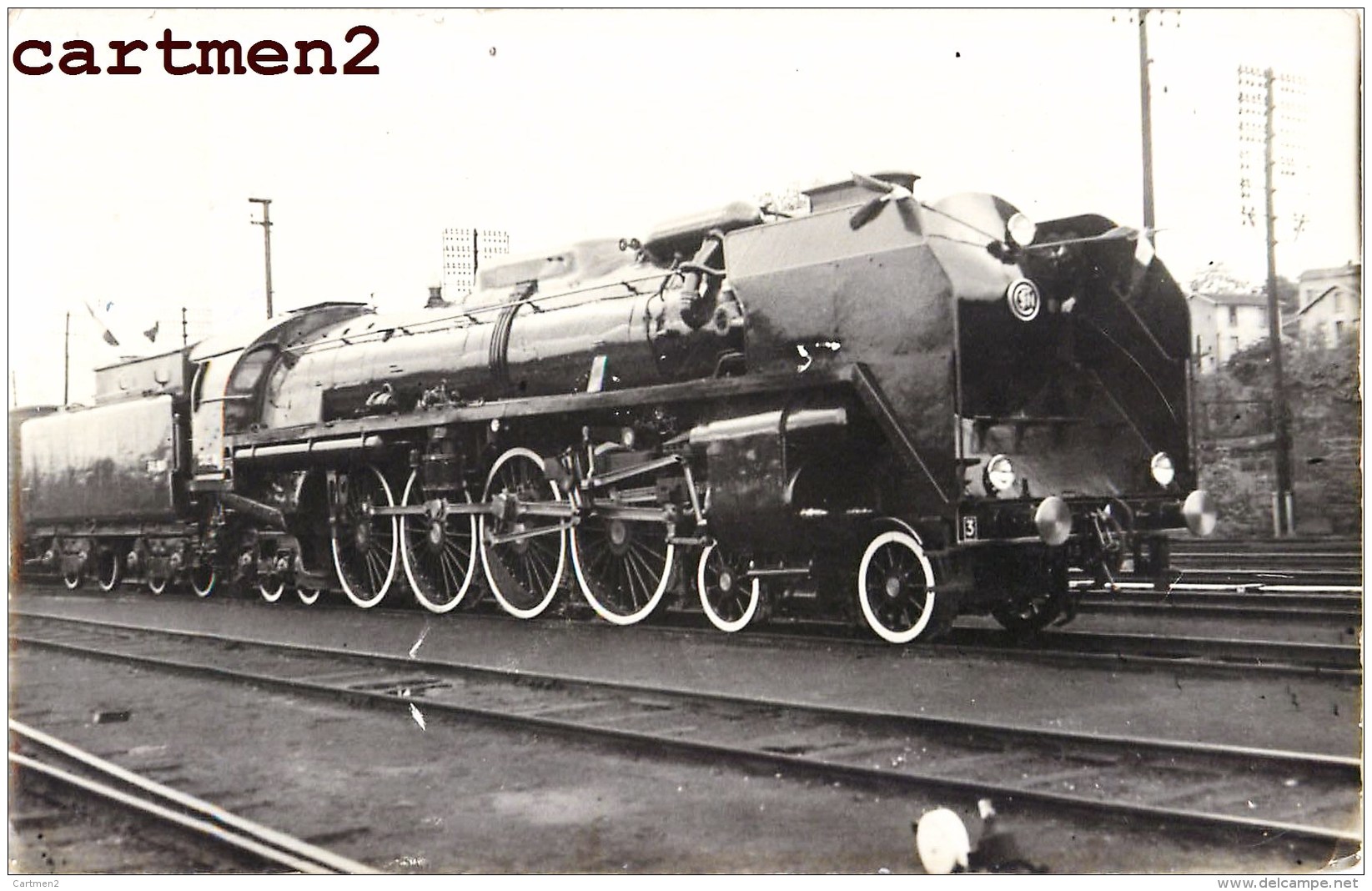 CARTE PHOTO : SAINT-CHAMOND LOCOMOTIVE TRAIN GARE 42 LOIRE L. HERMANN - Saint Chamond