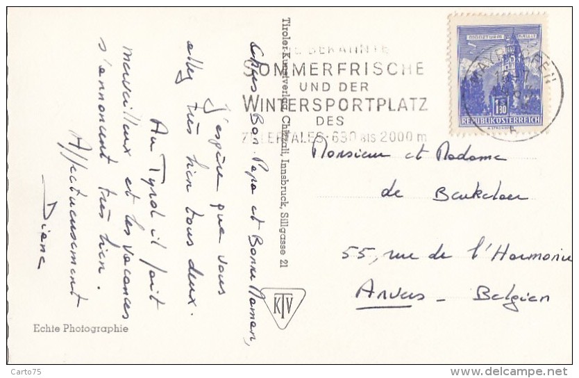 Autriche - Mayrhofen - Gasthof Zillergrund - Postmarked 1963 - Zillertal