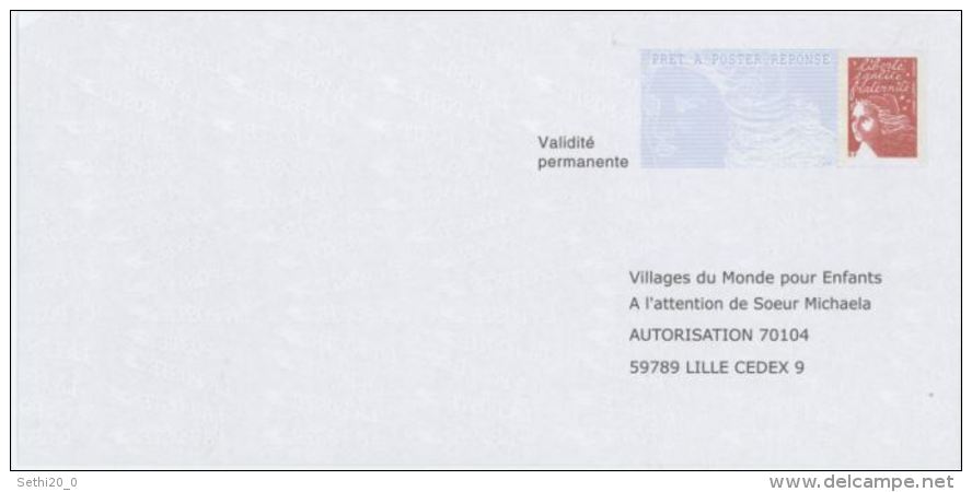 France PAP Réponse Luquet RF 0309094 Villages Du Monde Pour Enfants - PAP: Ristampa/Luquet