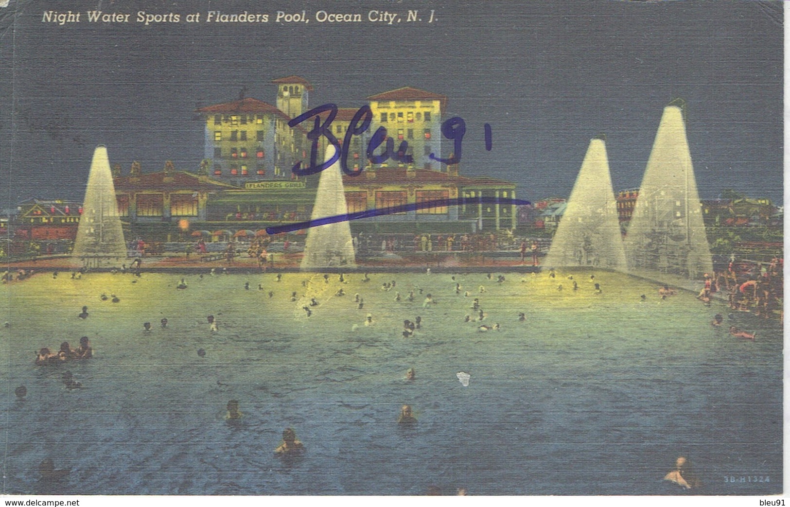 OCEAN CITY WATER SPORTS AT FLANDERS POOL 1954 - Ocean City