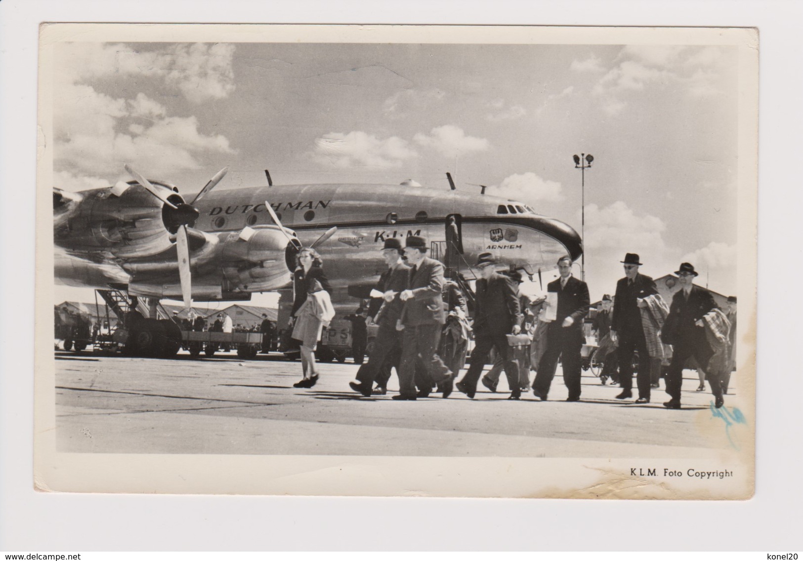 Vintage Pc KLM K.L.M Royal Dutch Airlines Lockheed Constellation L-049 Schiphol Airport - 1919-1938: Fra Le Due Guerre