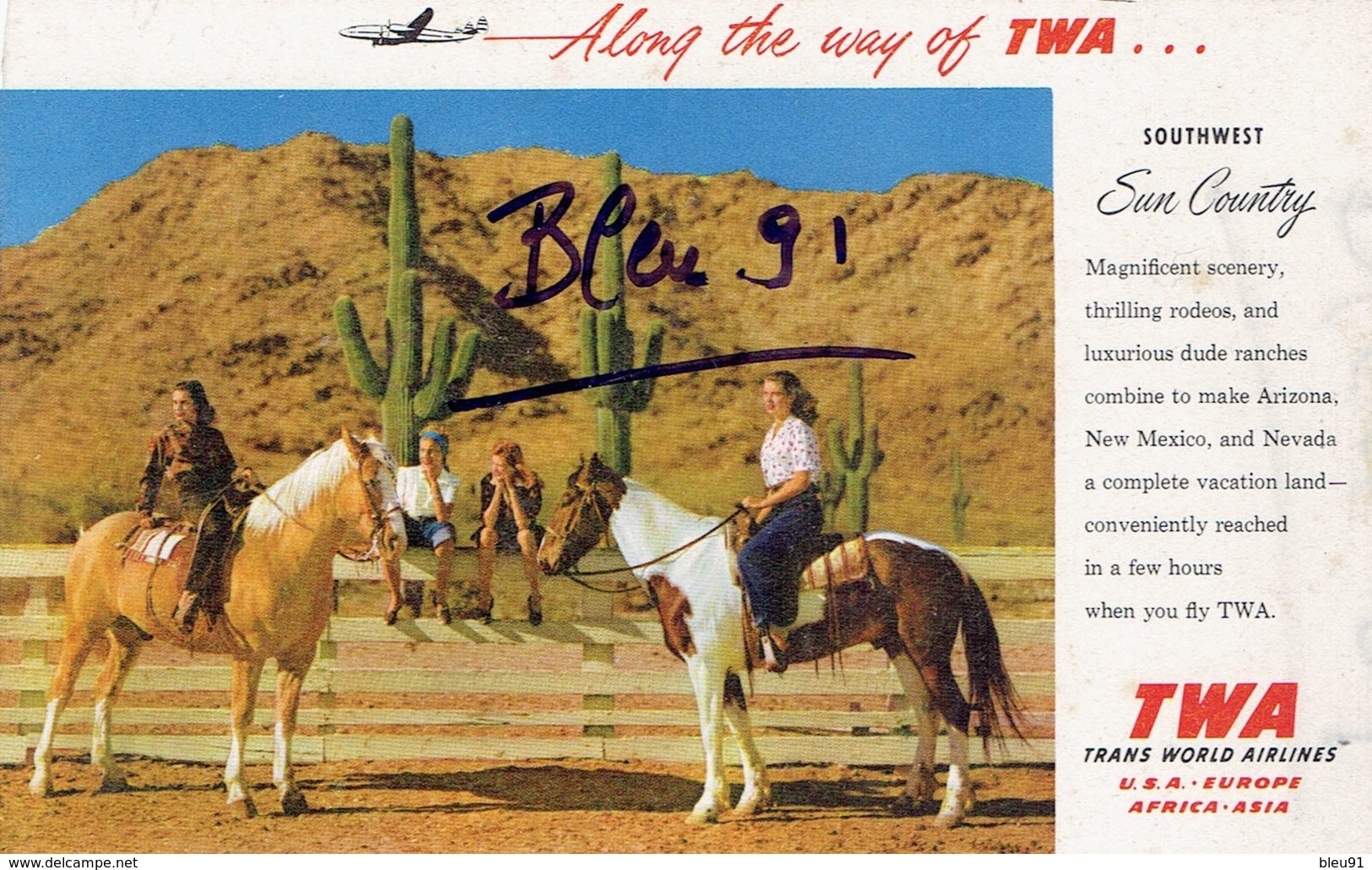 TWA NEW MEXICO, NEVADA AND ARIZONA RANCH - Autres & Non Classés