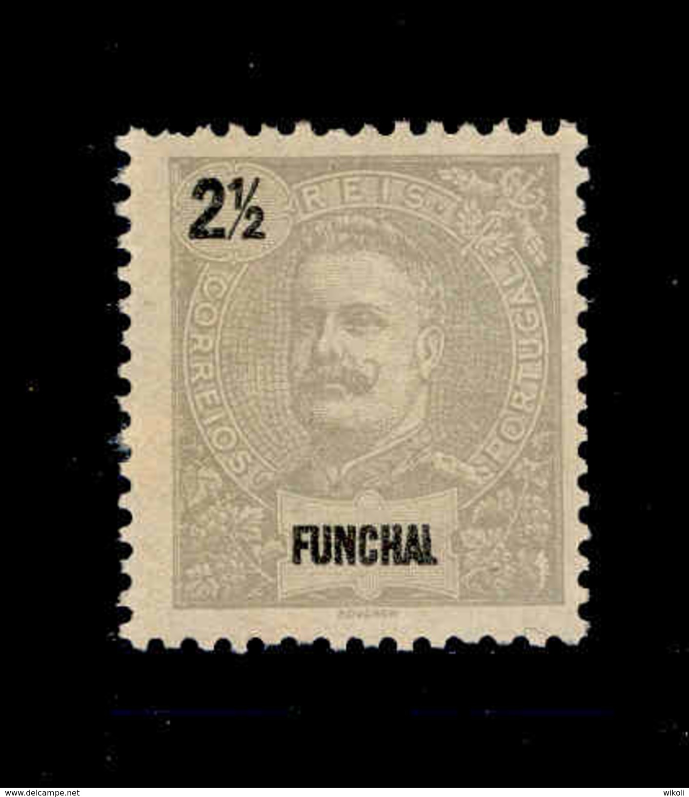 ! ! Funchal - 1897 D. Carlos 2 1/2 R - Af. 13 - No Gum - Funchal