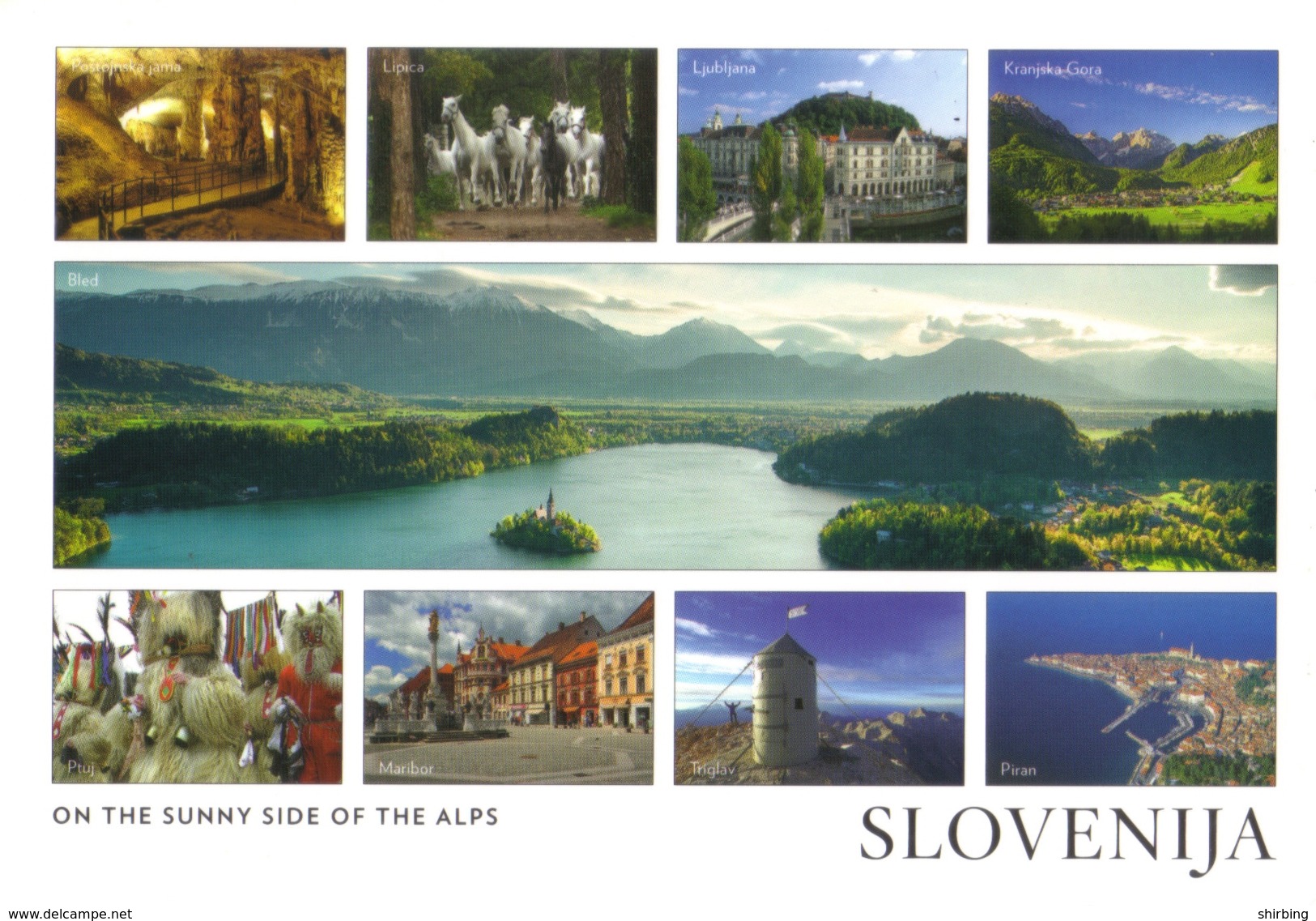 &#xFF12;&#xFF10;&#xFF28;&#xFF1A;Slovenia Bird Stamp Used On Multi View Postcard - Slovenia