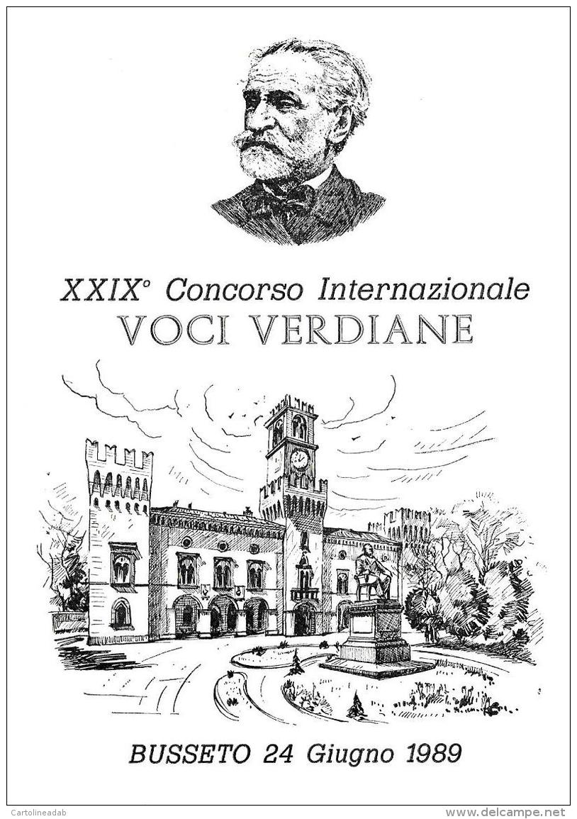 [MD0974] CPM - IN RILIEVO - BUSSETO (PARMA) - XXIX° CONCORSO INTERNAZIONALE VOCI VERDIANE - GIUSEPPE VERDI - NV 1989 - Parma