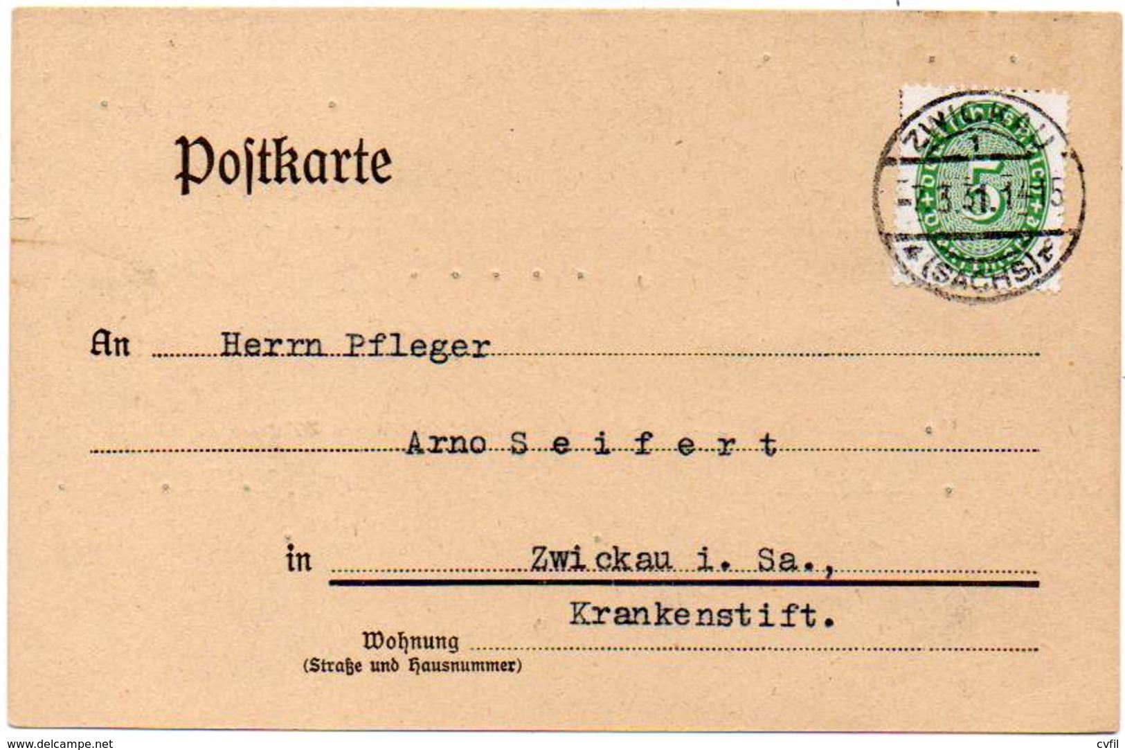 GERMANY REICH 1931 - Official Postcard With A Single Copy Of The 5Pf - Briefe U. Dokumente