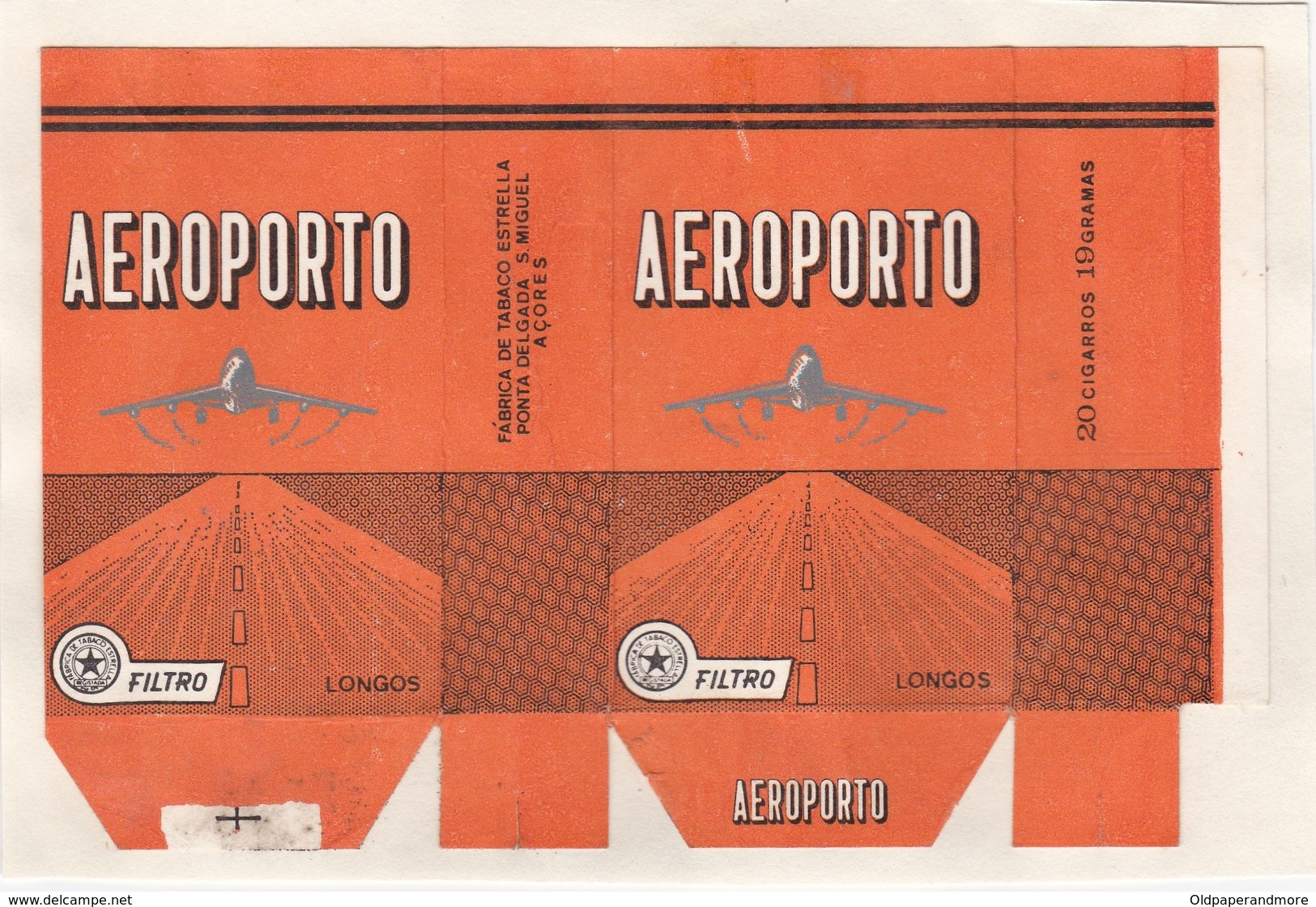 PORTUGAL AÇORES AZORES TOBACCO LABEL - AEROPORTO  - FABRICA DE TABACOS ESTRELA PONTA DELGADA - Sonstige & Ohne Zuordnung