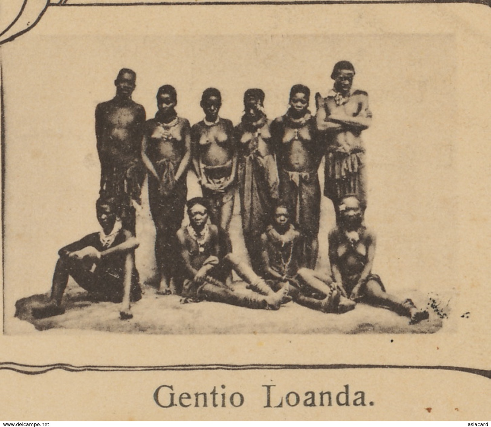 Loanda Calçada Das Cruzes . Gentio Loanda  Nude Men And Women Edit Casa Novecentos Stamped Not Used - Angola