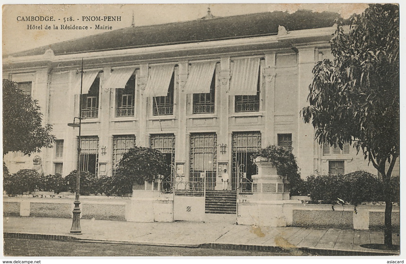 Cambodge 518 Phnom Penh Hotel De La Residence Mairie Edit Albert Portail - Cambodia