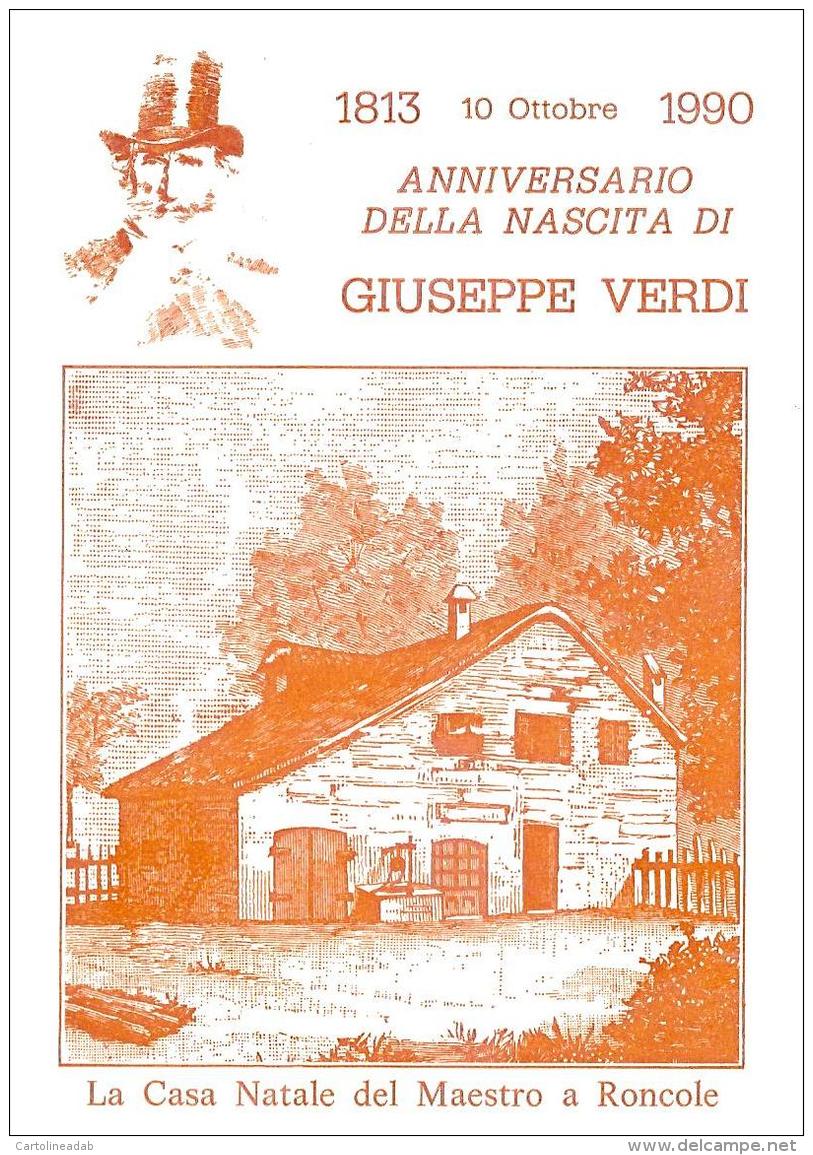 [MD0976] CPM - IN RILIEVO - GIUSEPPE VERDI - ANNIVERSARIO DELLA NASCITA - LA CASA NATALE A RONCOLE - NV 1990 - Cantanti E Musicisti