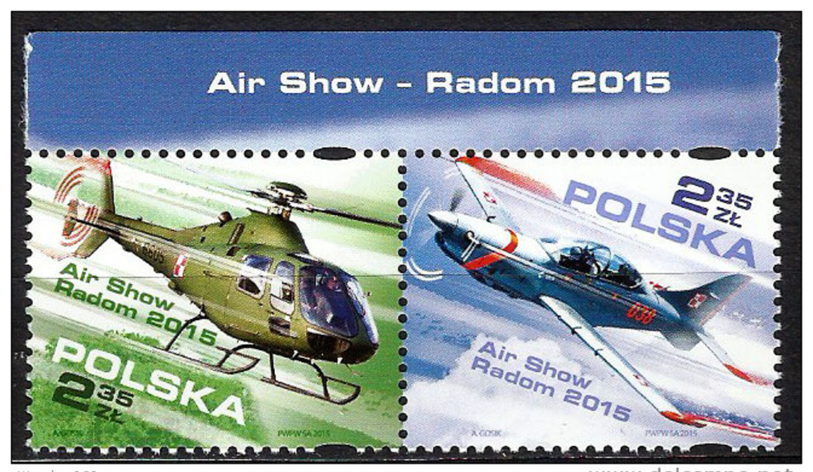 Poland Pologne, Air Show - Radom 2015. Airplane, Helicopter. 2015 ** With Title Of Issue - Avions