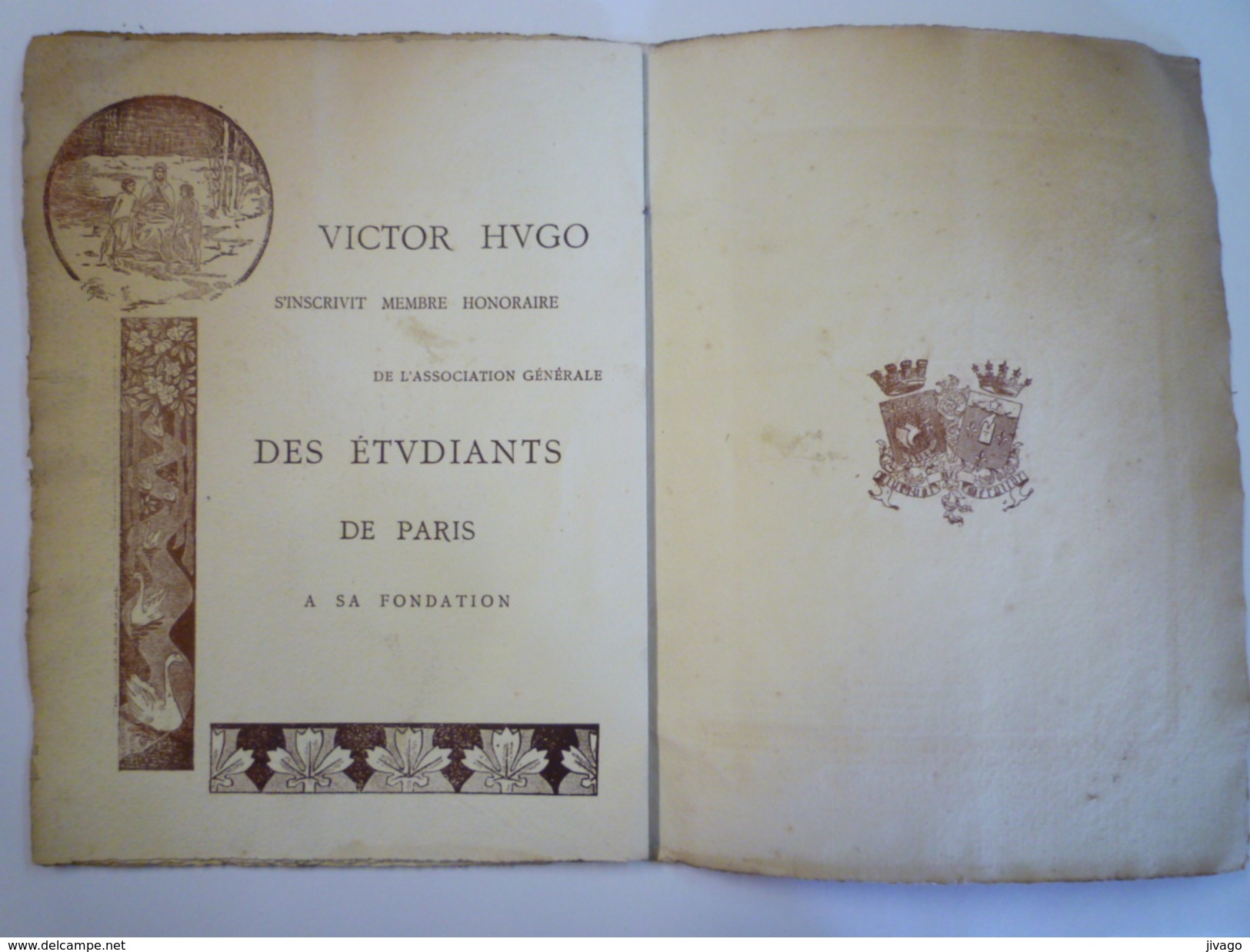 CENTENAIRE De Victor  HUGO  :  FESTIVAL ARTISTIQUE à La Sorbonne Par L'A.G. Des Etudiants De Paris    1902   - Programmes