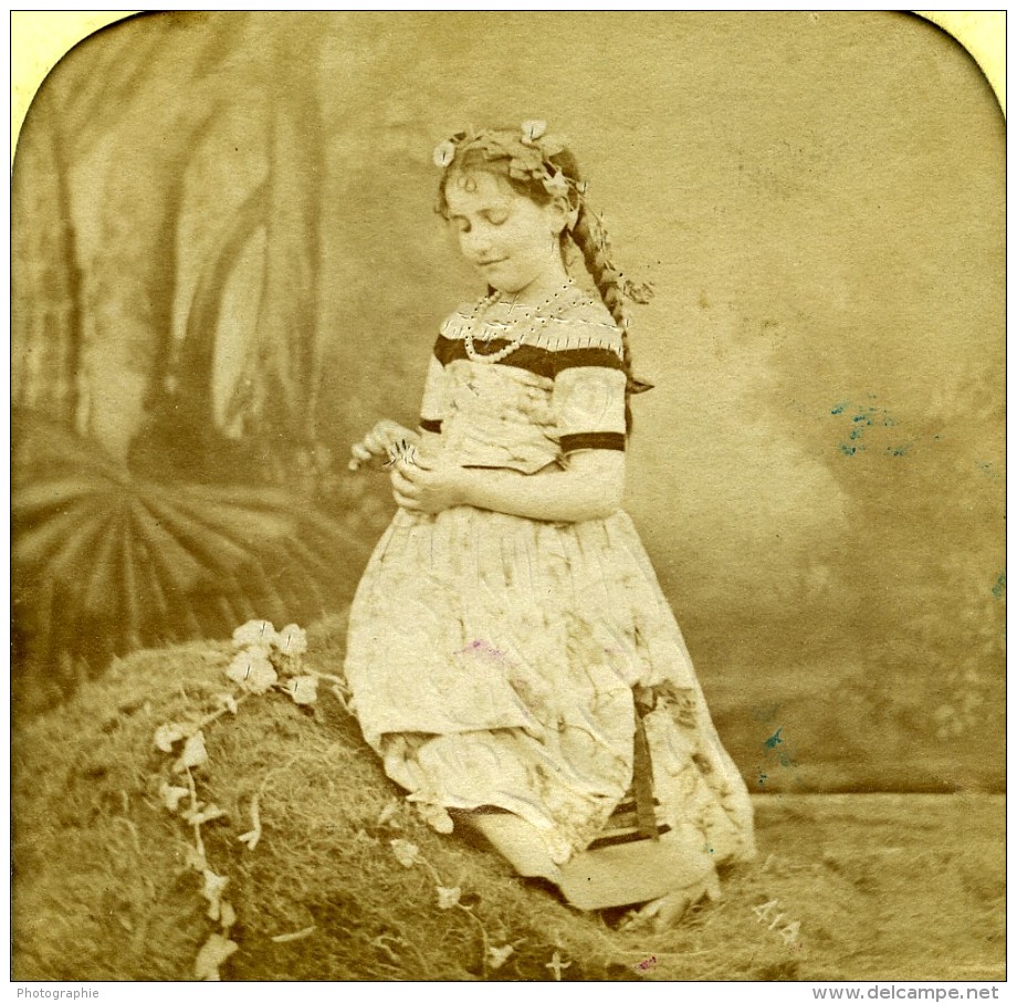 France Jeu De L'Enfance Scene De Genre Anciennne Photo Stereo Transparente LL 1865 - Stereoscopic