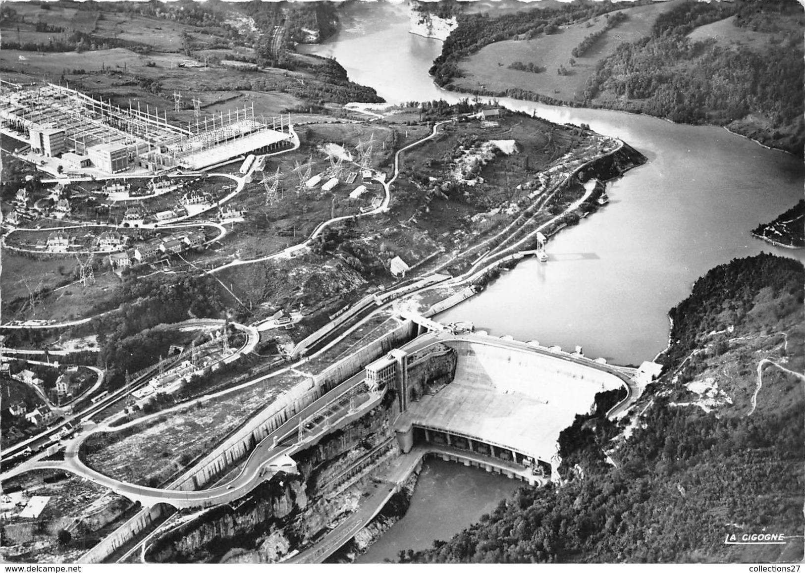 01-GENISSIAT- VUE D'ENSEMBLE DU BARRAGE - Génissiat