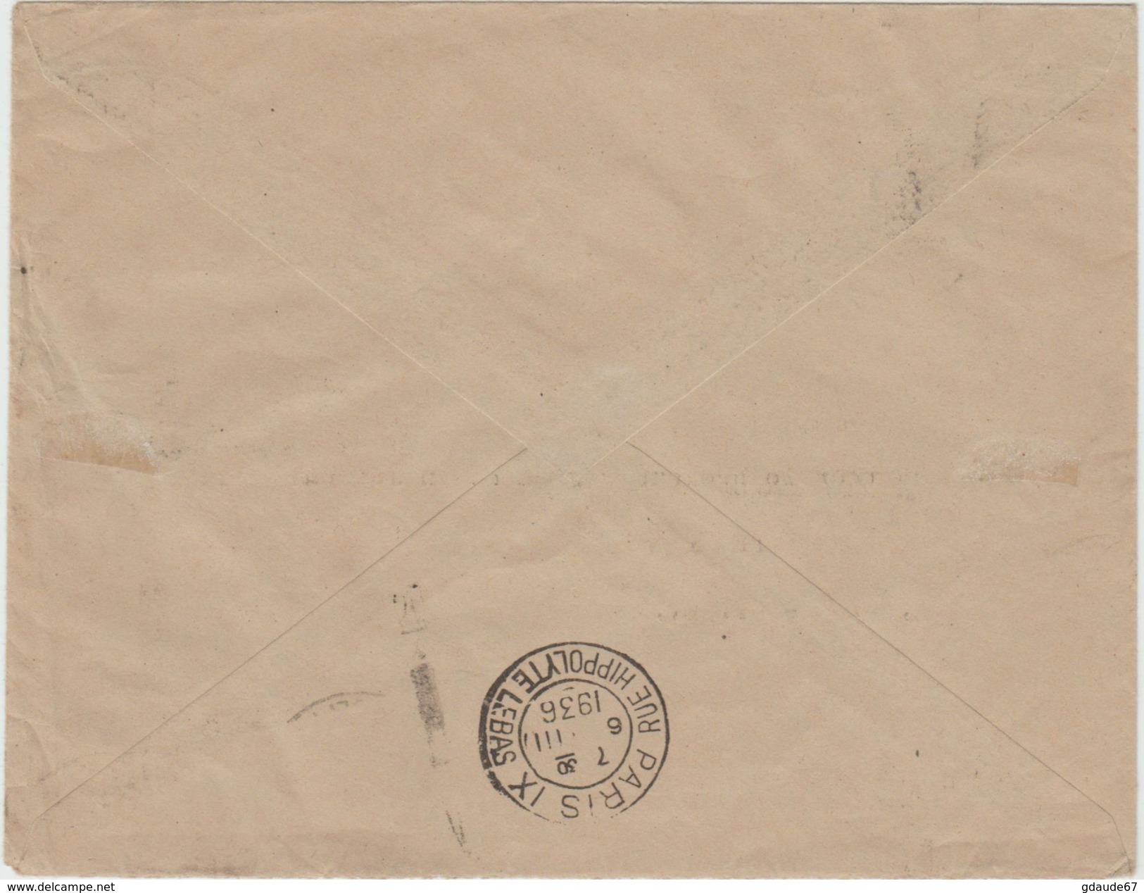 1936 - ENVELOPPE Avec MECA De BORDEAUX (GIRONDE) Avec SEUL N° 307 - 1921-1960: Période Moderne