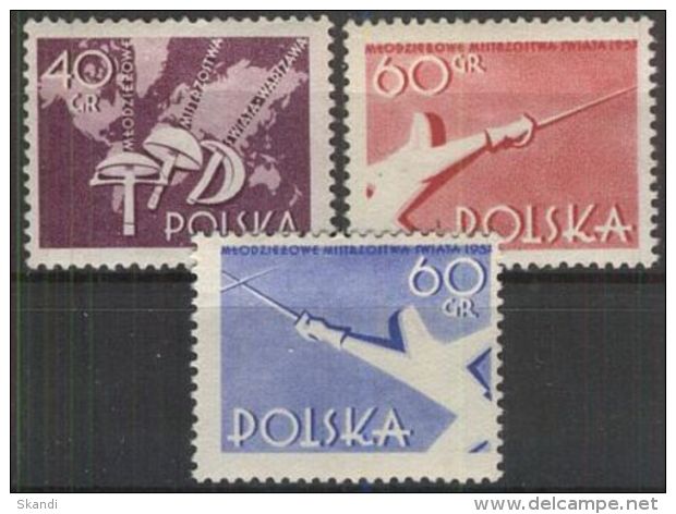 POLEN 1957 MI-NR. 1005/07 ** MNH - Neufs