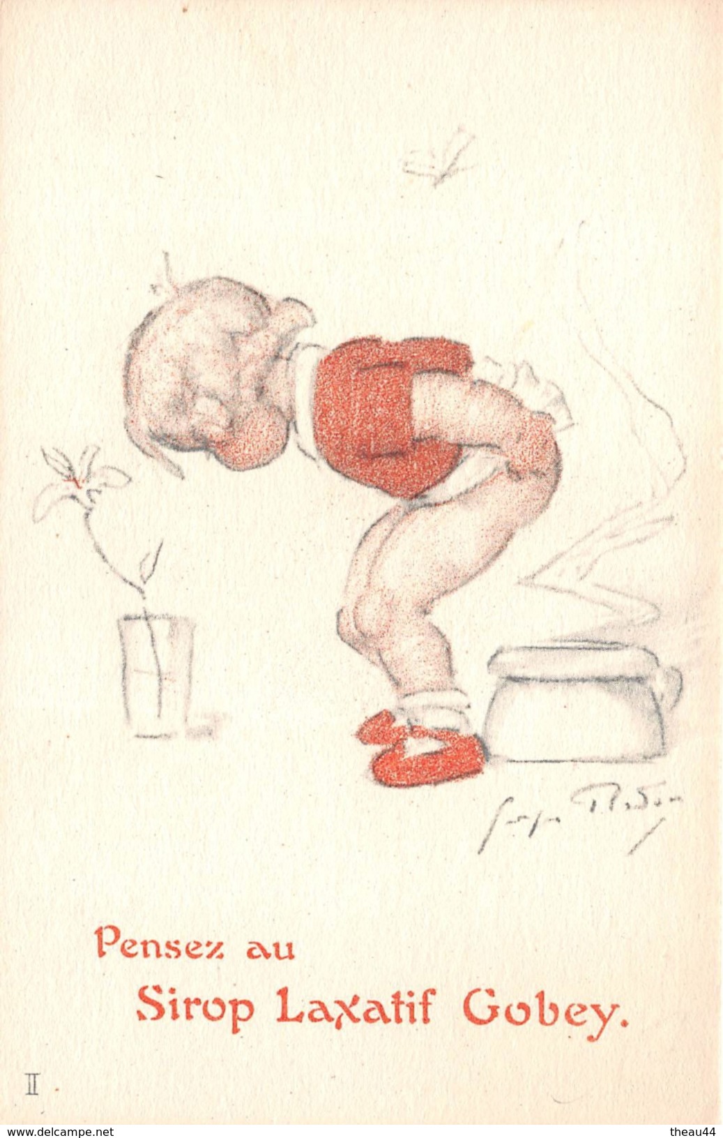 ¤¤   -  Carte De L'Illustrateur " REDON "  -  Publicité Du Sirop Laxatif  " GOBEY "  -  Pot De Chambre   -  ¤¤ - Redon