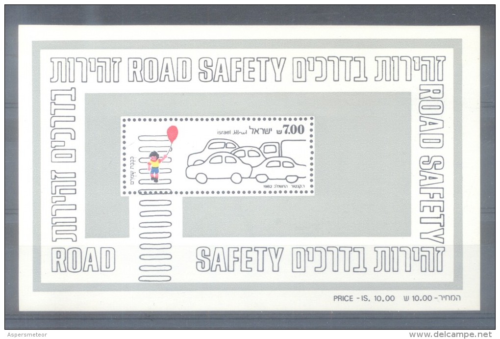 ISRAEL AÑO 1982 SECURITE ROUTIERE ROAD SAFETY BLOC YVERT NR. 21 MNH TBE - Hojas Y Bloques