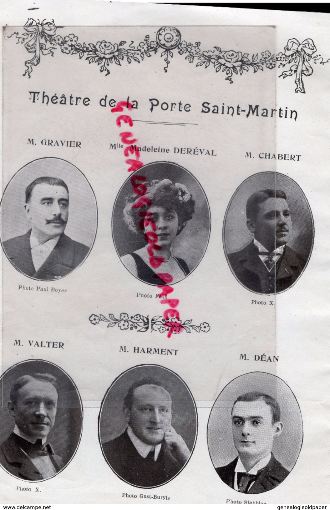 75 - PARIS - PROGRAMME CHANTECLER- EDMOND ROSTAND-THEATRE PORTE SAINT MARTIN-HERTZ-COQUELIN-GUITRY-SIMONE-GALIPAUX-