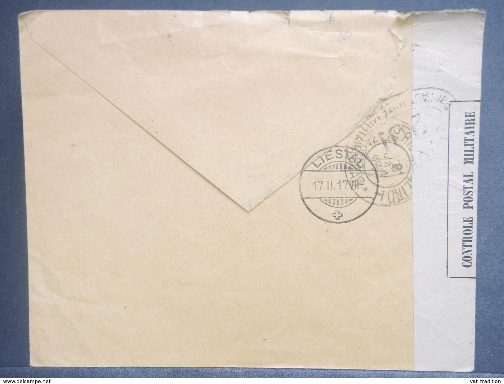 BRESIL - Enveloppe Pour La Suisse En 1917 Avec Contrôle Postal Militaire - L 7126 - Lettres & Documents