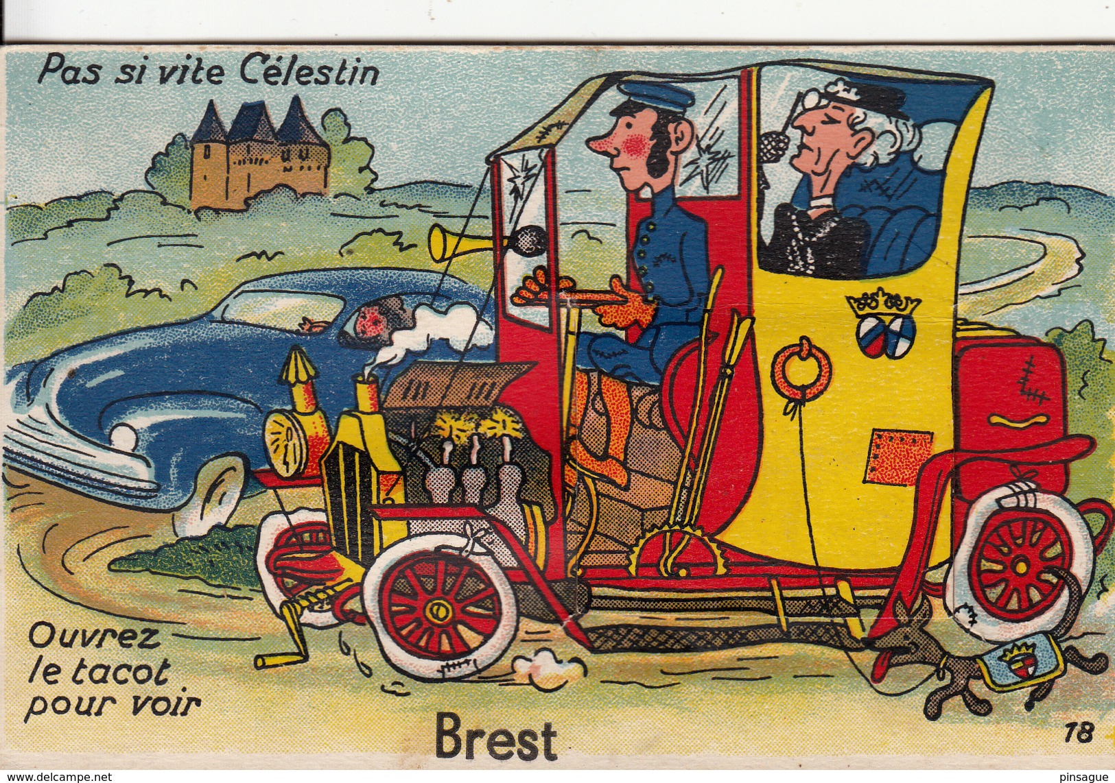 Carte Système " Ouvrez Le Tacot Pour Voir BREST "  Editions GABY N° 18 - A Systèmes