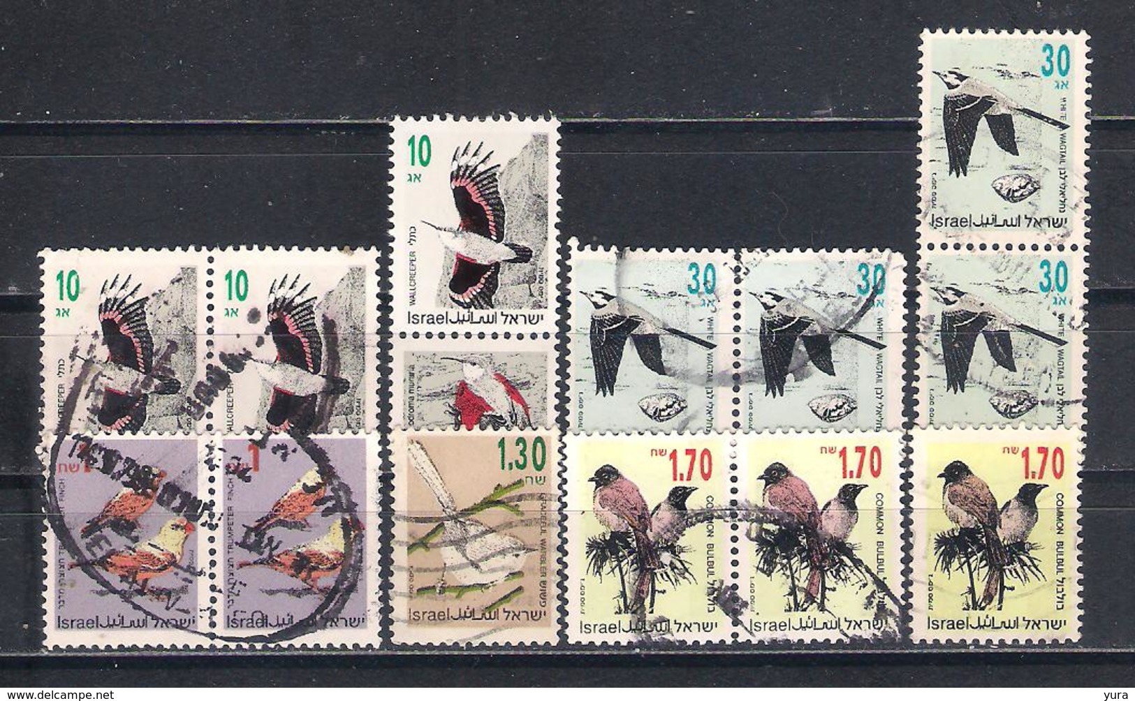 Lot 195 Birds From Israel 1992/97 13 Different MNH, Used - Collections, Lots & Séries