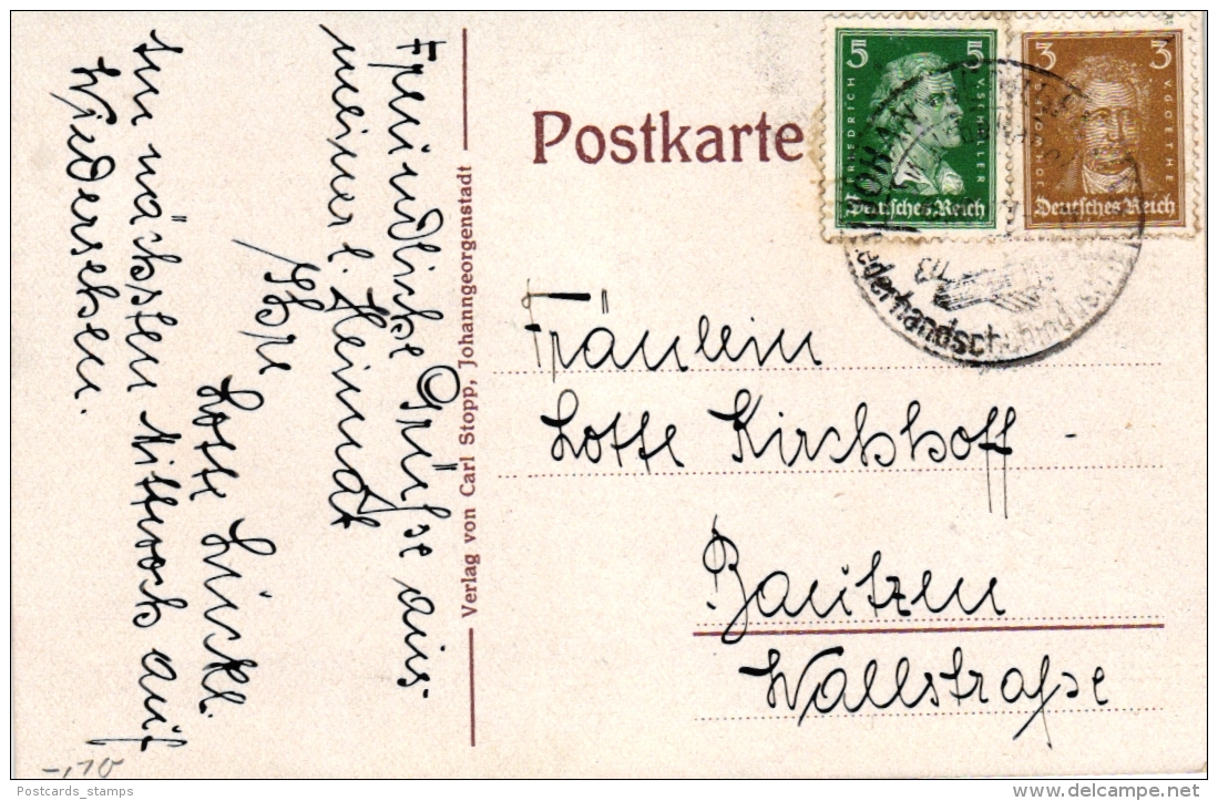 Johanngeorgenstadt, Teilansicht Mit Kirchen, Um 1920/30 - Johanngeorgenstadt