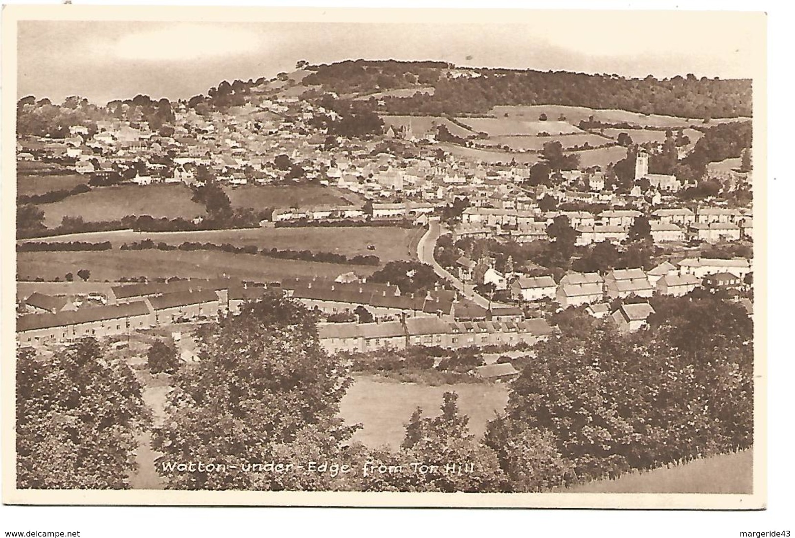 GB CPQSM CARTE DE WOTTON-UNDER-EDGE FROM TOR HILL - Otros & Sin Clasificación