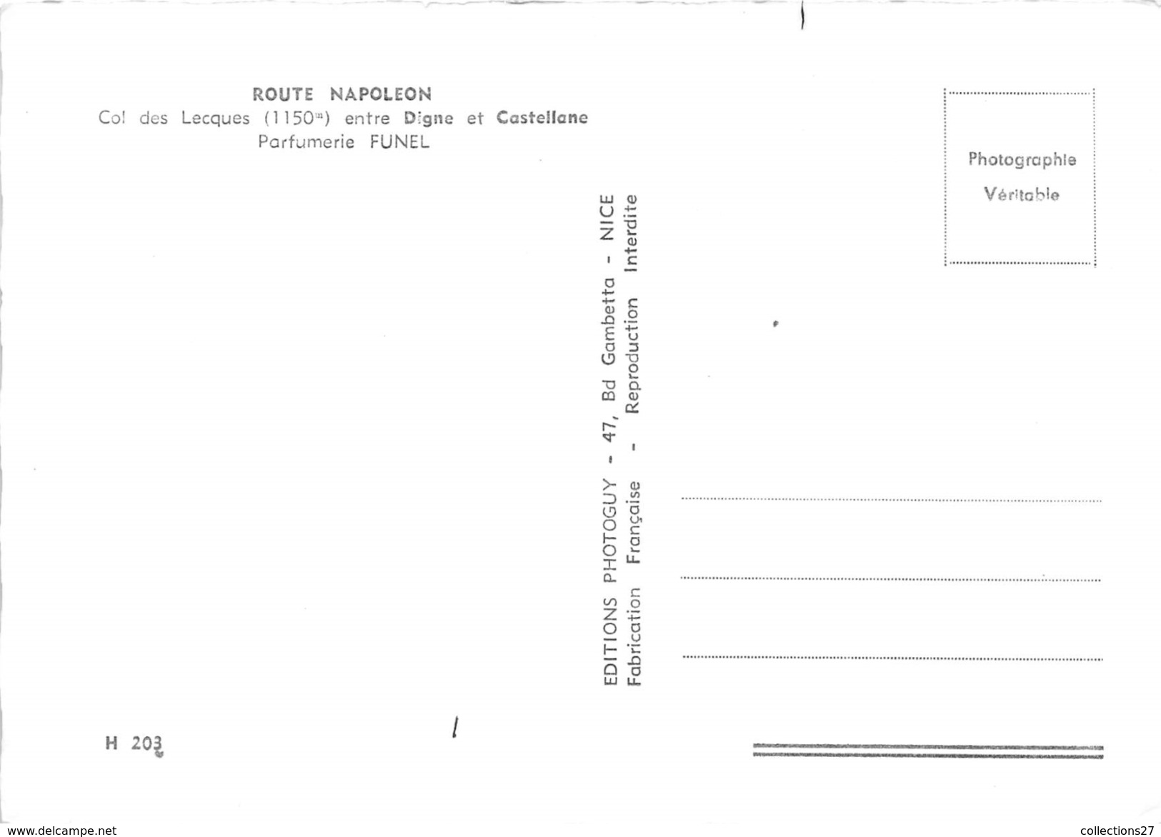 04-DIGNE ET CASTELLANE- ROUTE NAPOLEON, PARFUMERIE FUNEL - Digne
