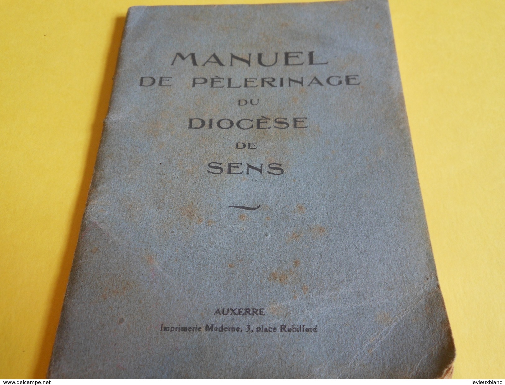 Manuel De Pélerinage Du Diocése De SENS/Recommandations Générales Et Programme/Imp Moderne/AUXERRE//Vers 1930     CAN245 - Religion & Esotericism