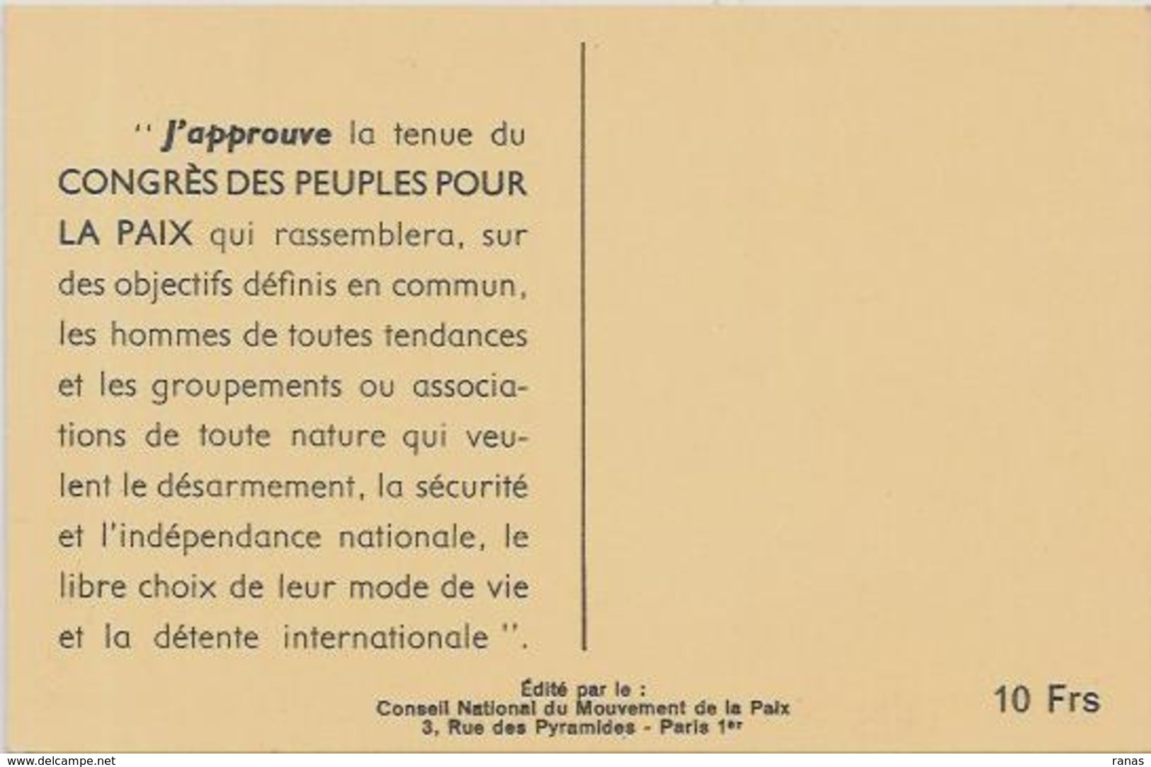 CPSM Parti Communiste PICASSO  Non Circulé Voir Scan Du Dos - Partis Politiques & élections