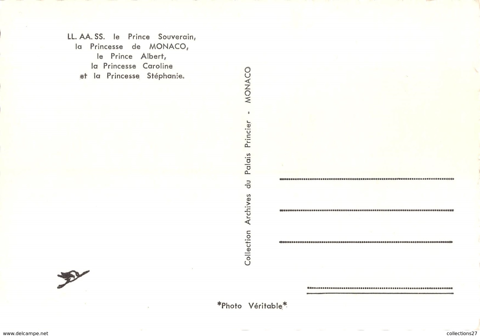 MONACO-LL.AA.SS. LE PRINCE SOUVERAIN , LA PRINCESSE DE MONACO- ALBERT , CAROLINE, STEPHANIE - Prinselijk Paleis