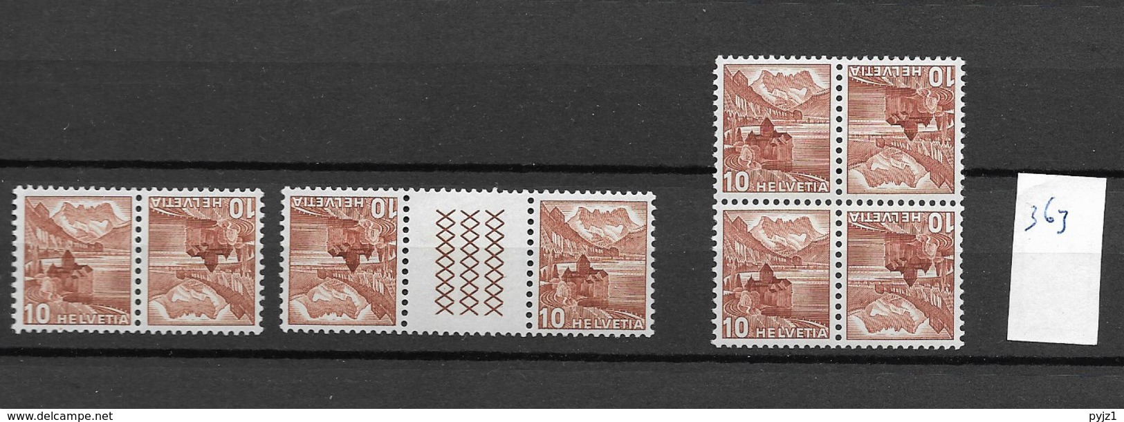 1942 MNH Switserland, Tête Bêche - Unused Stamps