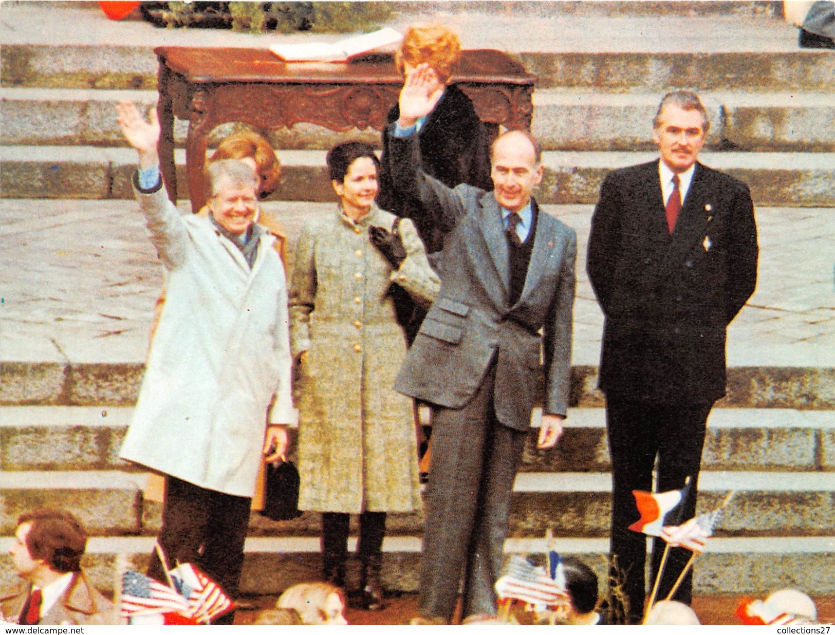 14-BAYEUX- JANVIER 1978, JEAN LE CARPENTIER, MAIRE DE BAYEUX RECOIT LES PRESIDENT J. CARTER, ET V.  GISCARD D'ESTAING - Bayeux