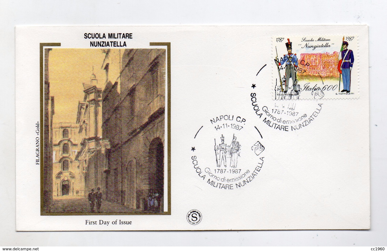 Italia - 1987 - Busta FDC - Napoli - Scuola Militare Nunziatella - Con Doppio Annullo Napoli - (FDC4156) - FDC