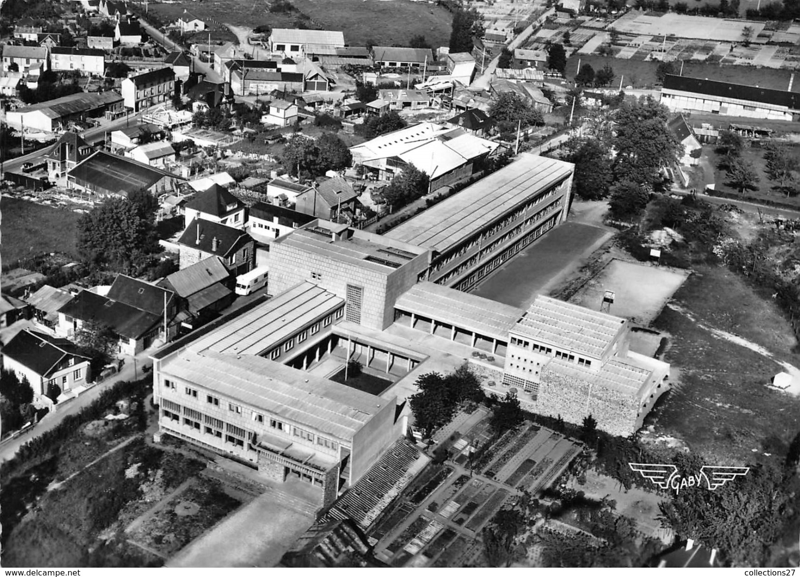 14-VIRE- VUE DU CIEL, INSTITUT ST JEAN ETUDE ( ARCHITECTES: MM. DAVID ET HERBE ) - Vire