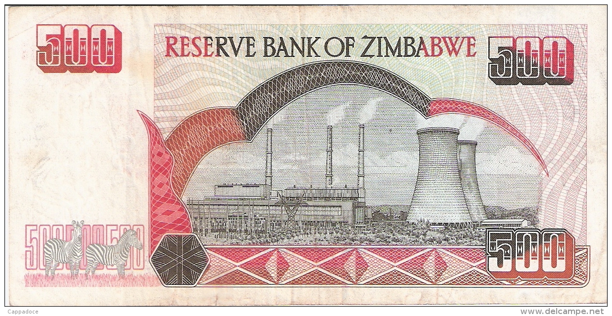 ZIMBABWE   500 Dollars   2001   P. 10   TTB - Zimbabwe