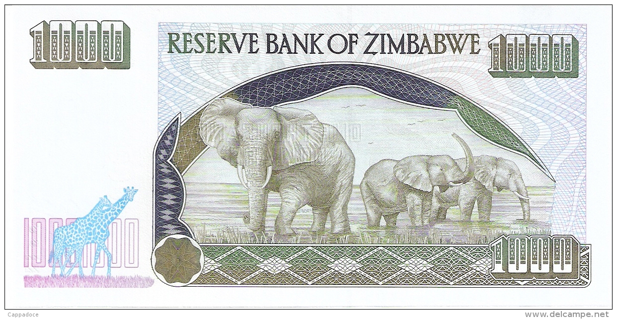 ZIMBABWE   1000 Dollars   2003   P. 12b   UNC - Zimbabwe