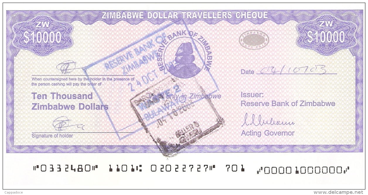 ZIMBABWE   10,000 Dollars   2003   Sign.4   Type 1.   P. 17   SUP+ - Zimbabwe