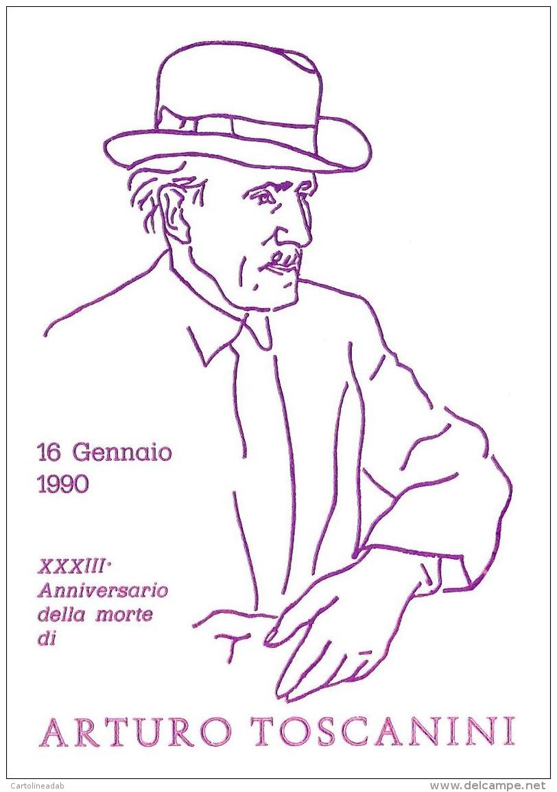 [MD0986] CPM - IN RILIEVO - ARTURO TOSCANINI - XXXIII° ANNIVERSARIO DELLA MORTE - CARTOLINA COMMEMORATIVA - NV 1990 - Cantanti E Musicisti