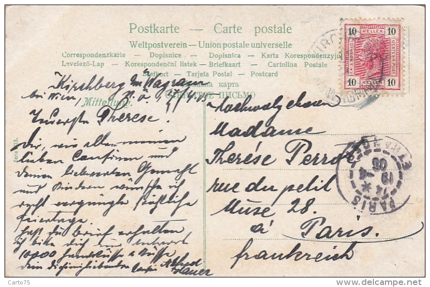 Autriche - Kirchberg Am Wagram - Fillette Pâques Fröliche Ostern - Postmarked Kirchberg Am Wagram 1905 - Tulln