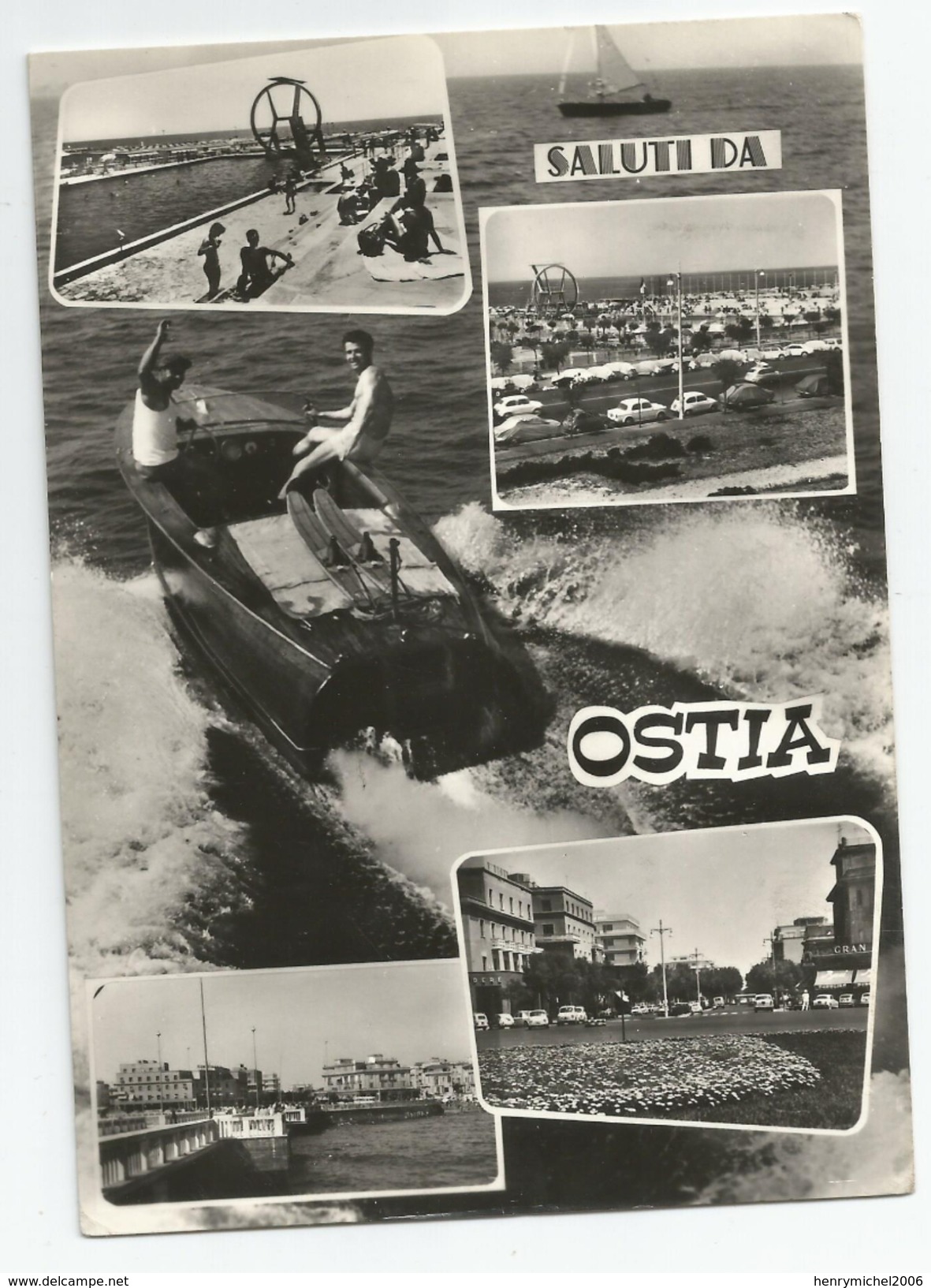 Italie - Italia - Italy - Lazio Saluti Da Ostia Bateau Ski Nautique 1968 - Autres & Non Classés