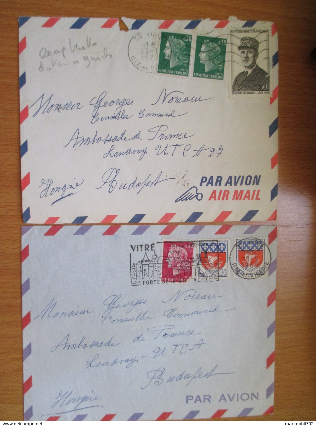 MARIANNE De Cheffer 10 Lettres Et Cp Destinations,tarifs,affranchissements Divers Voir Photos - 1961-....