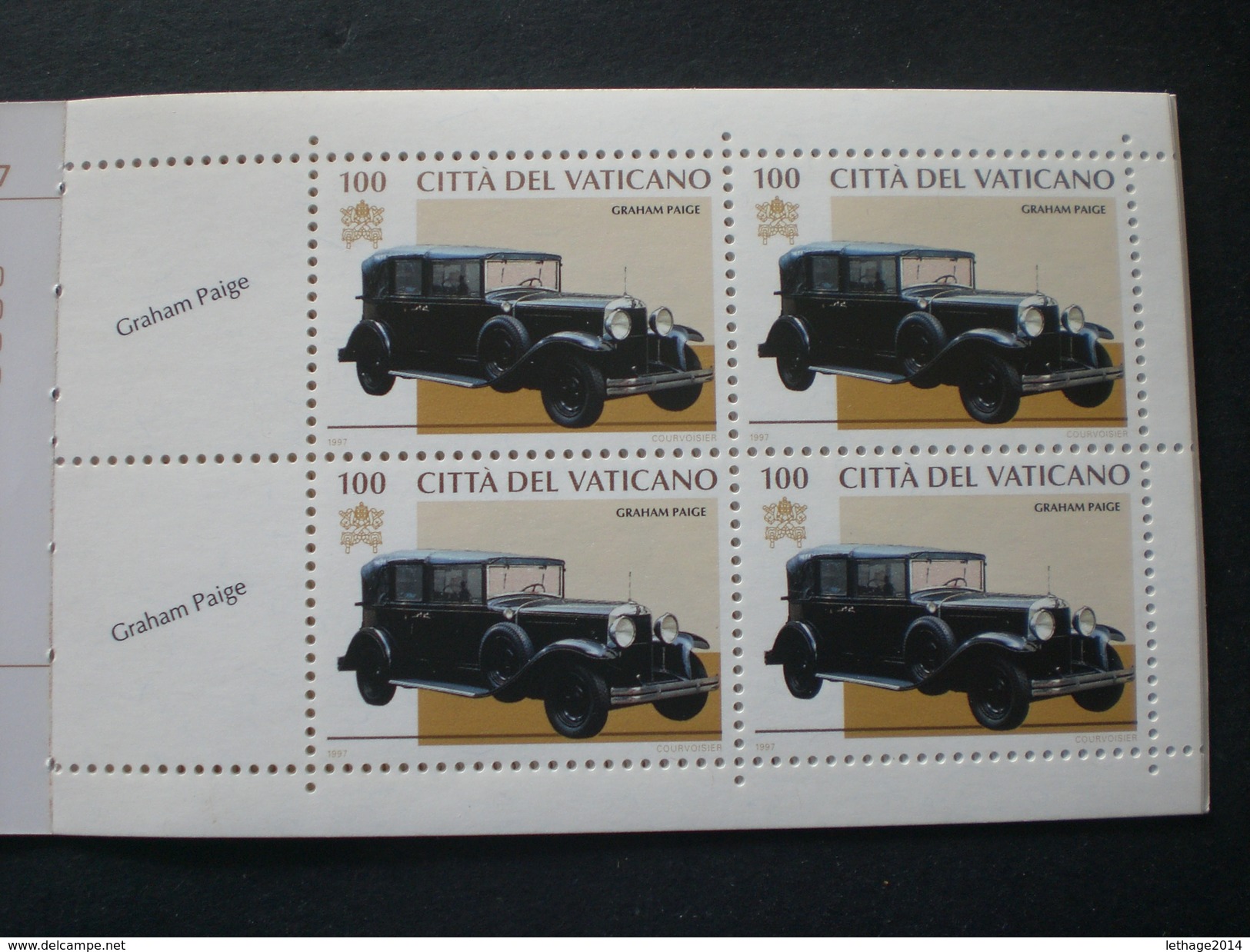 CITTA DEL VATICANO 1997 CARROZZE E AUTO PONTEFICIE LIBRETTO MNH +7 PHOTO