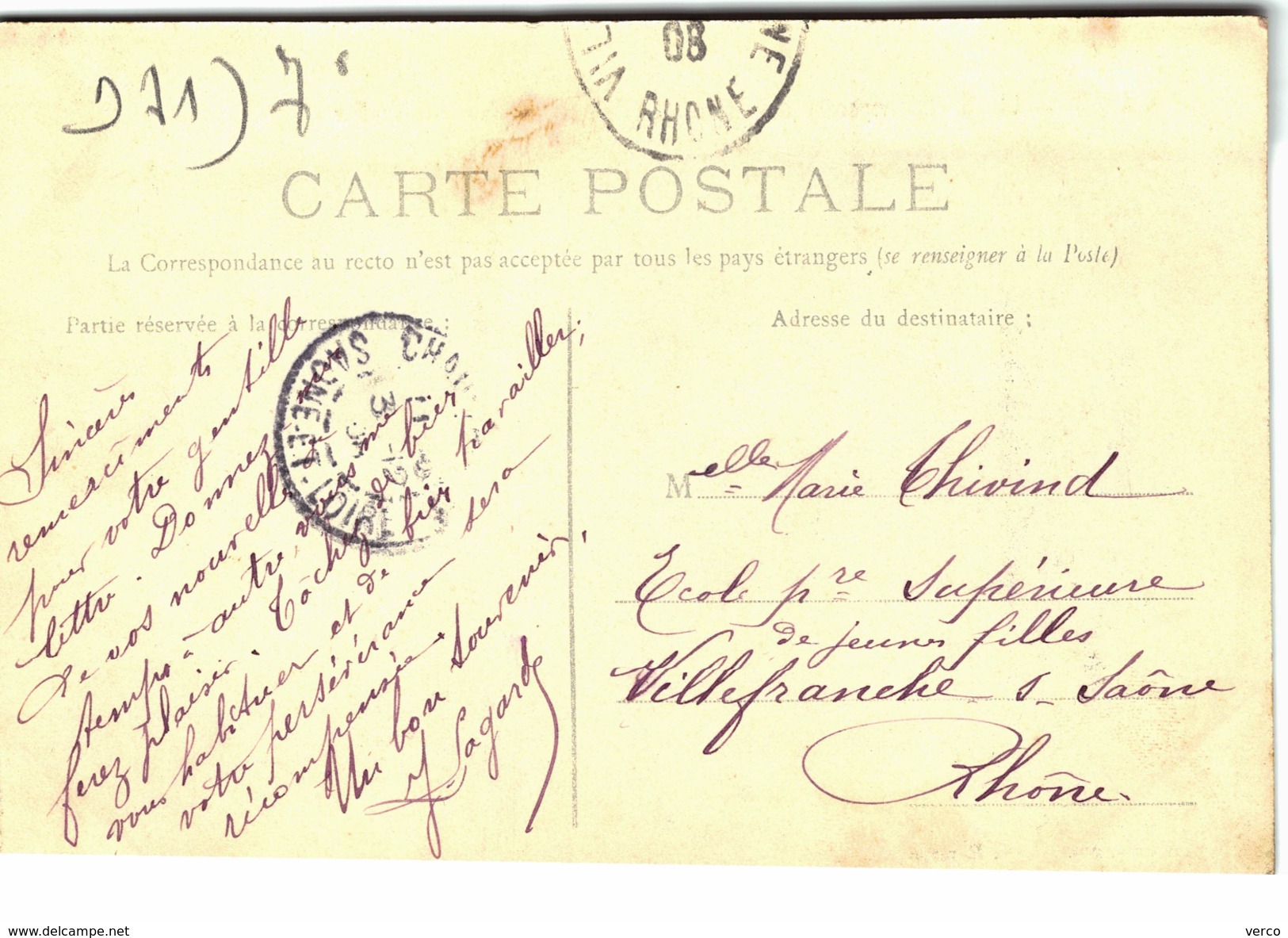 Carte Postale Ancienne De CHAUFFAILLES - Altri & Non Classificati